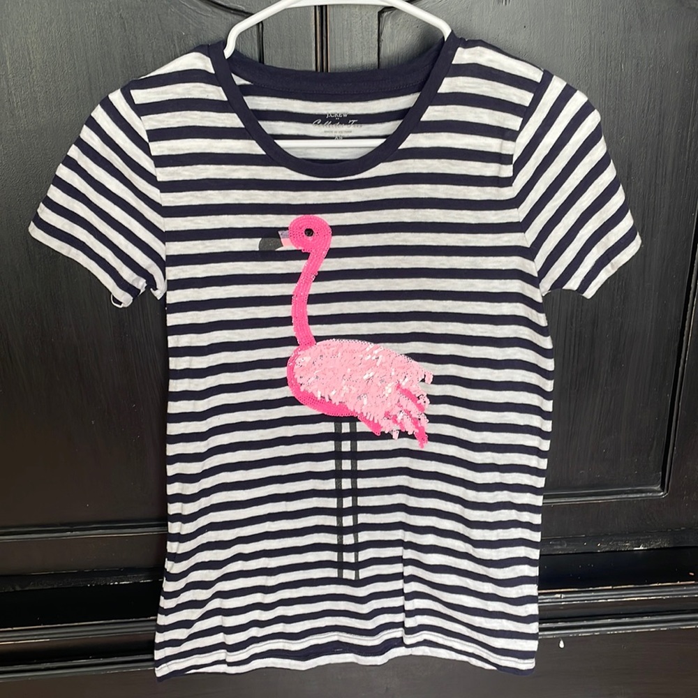 J.Crew factory striped flamingo shirt